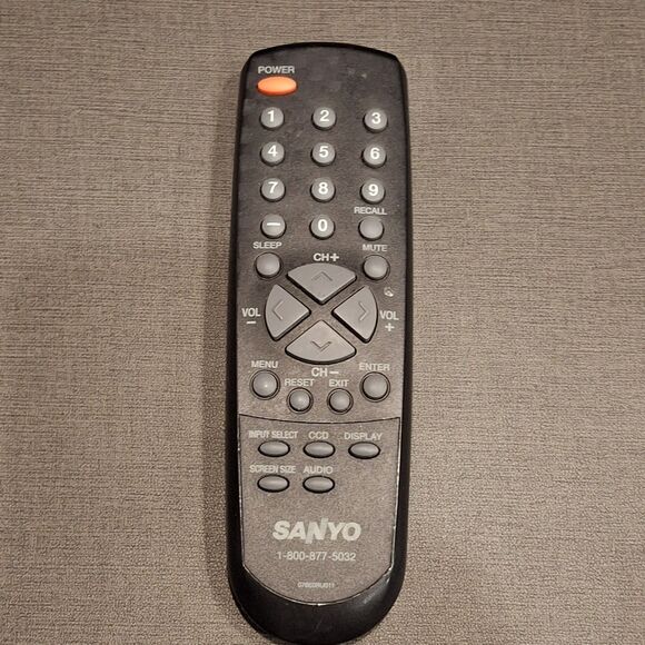 Sanyo 076E0RU011 TV Remote Control OEM - Picture 1 of 4